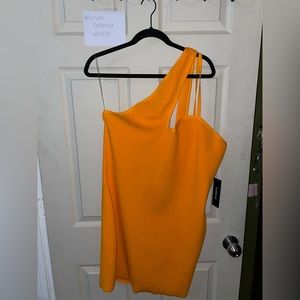 Bebe Mini Sweater Asymmetrical Dress